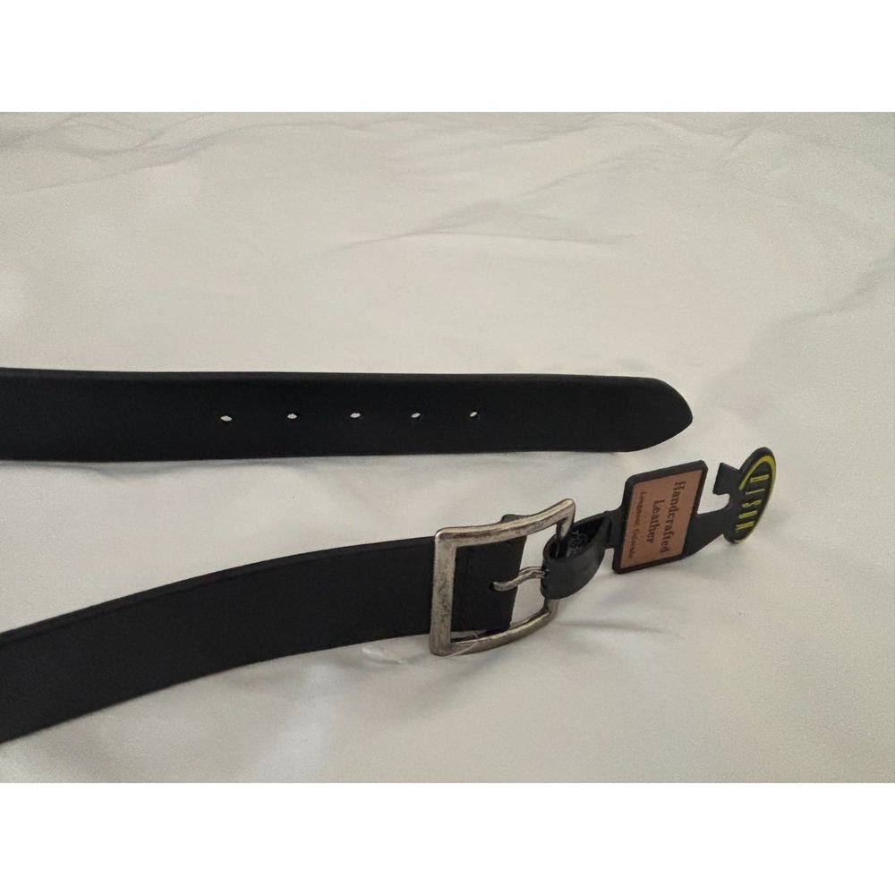 New Bison Design Leather Belt 30 Black 38mm Standard Heritage Americana Workwear - Picture 6 of 16